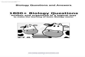 غلاف كتاب Biology Questions and Answers بقلم أحد اخصائيين الاحياء غلاف كتاب Biology Questions and Answers بقلم أحد اخصائيين الاحياء